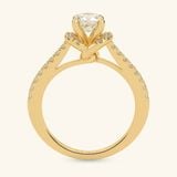 Nhẫn Cầu Hôn Giá Rẻ Bằng Bạc Mạ Vàng 18K Kim Cương Nhân Tạo Moissanite Gix Jewelry 