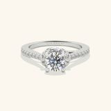  Nhẫn Cầu Hôn Giá Rẻ Bằng Bạc Mạ Vàng 18K Kim Cương Nhân Tạo Moissanite Gix Jewelry 