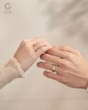  Nhẫn cặp Miles & Hearts bạc & vàng 18k thiết kế hình bản đồ thế giới Gix Jewel 