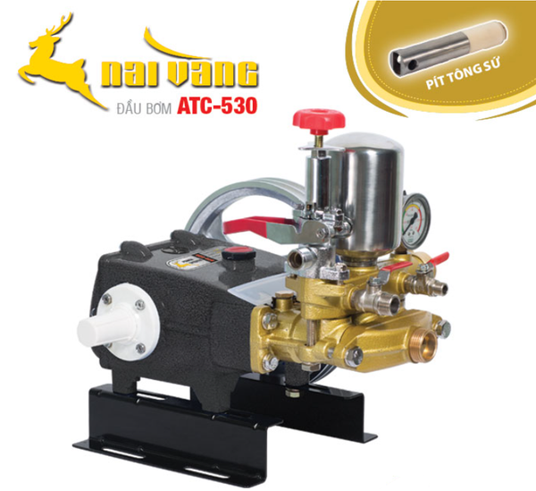  Đầu Bơm Cao Áp  Nai Vàng ATC-530 (2HP) - Piston sứ 