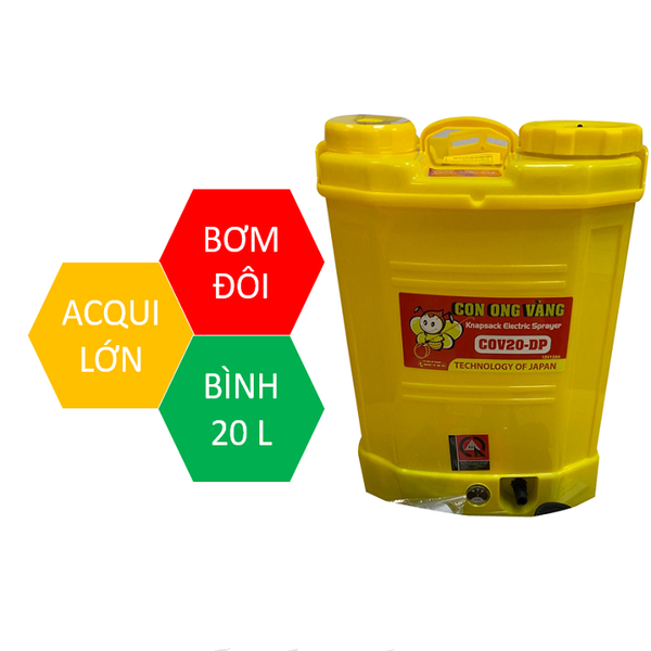  Bình phun xịt thuốc trừ sâu con ong vàng COV 20 DP - (20 lít) - bơm đôi 