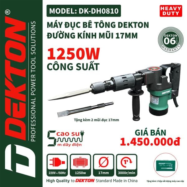  Máy đục bê tông Dekton - DK - DH 0810 