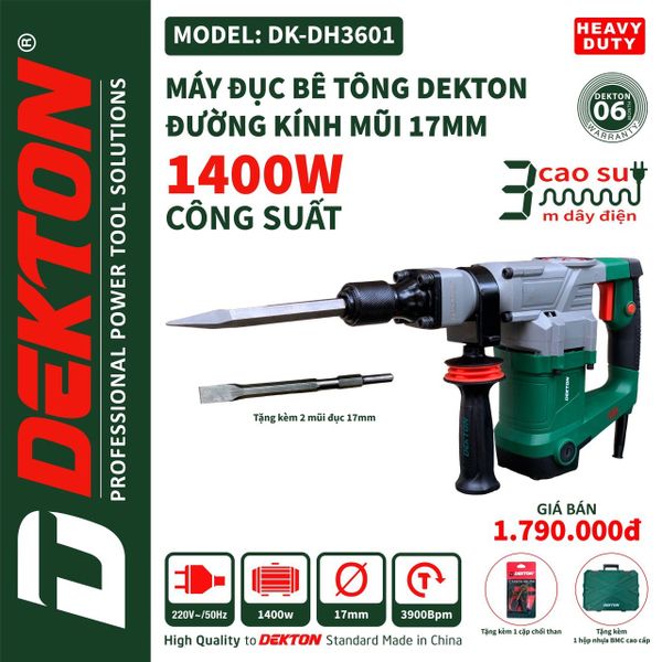  Máy đục bê tông Dekton - DK - DH 3601 