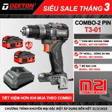  Khoan Pin Dekton M21-KB1368PRO - combo 2 Pin 1 sạc -B 