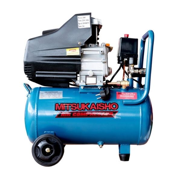  Máy Nén Khí Trực Tiếp Mitsukaisho 24L - 2 HP (có dầu) - 2 van ra - điều chỉnh áp lực nén 