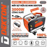  Máy Xịt Rửa Dekton DK 3000F ( 3000 W) - Chỉnh Áp - Dây 12m 