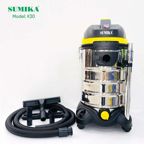  Máy hút bụi Sumika K 30  - Thùng inox 30 L - 1800 W - Hút khô / nước và thổi 