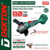  Máy Mài Góc Pin Dekton M21-AG 100CP01 