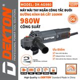  Máy mài điện Dekton DK - AG 980 - công tắc đuôi 
