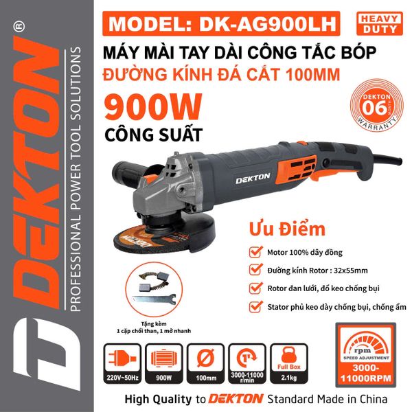  Máy mài cầm tay DEKTON DK-AG900LH (Phiên Bản 2025) 