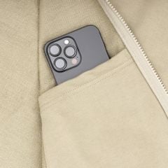 LOGO BOXY FULLZIP HOODIE / CAMEL