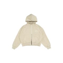 LOGO BOXY FULLZIP HOODIE / CAMEL