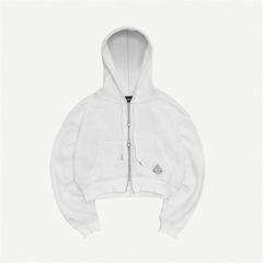 ACE CROPPED FULLZIP HOODIE / WHITE