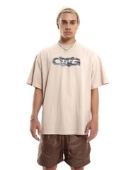 LOGO TAPE TEE / BEIGE