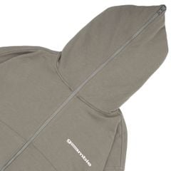 LOGO BOXY FULLZIP HOODIE/ STONE