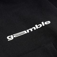 LOGO BOXY FULLZIP HOODIE / BLACK
