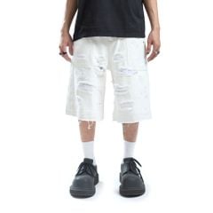 DISTRESSED SHORTS / WHITE