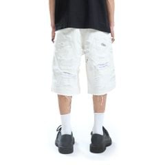 DISTRESSED SHORTS / WHITE