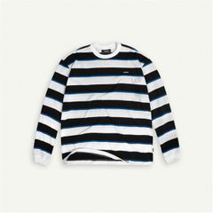 LONG SLEEVE STRIPED TEE / WHITE n BLUE