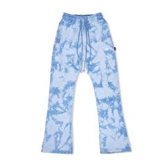 HALF TIE-DYE PANTS / BLUE