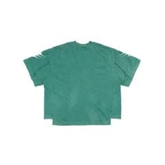 STITCHED TEE/ MOSS