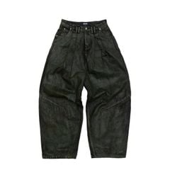 COATED BAGGY JEANS / MOSS