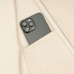 METAL FULLZIP HOODIE / LATTE