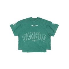 STITCHED TEE/ MOSS