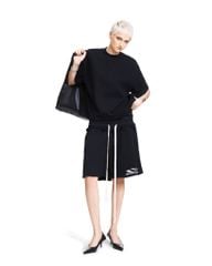 DOUBLE-WAISTED SHORTS / BLACK