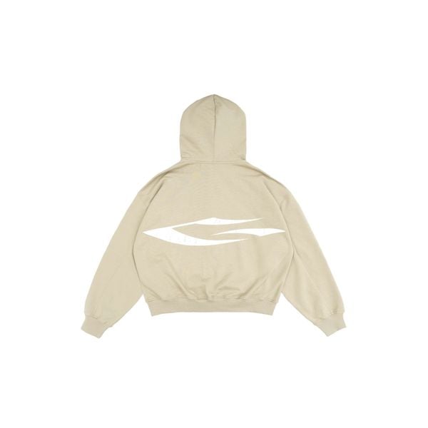  LOGO BOXY FULLZIP HOODIE / CAMEL 