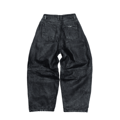 COATED BAGGY JEANS / GRAPHITE