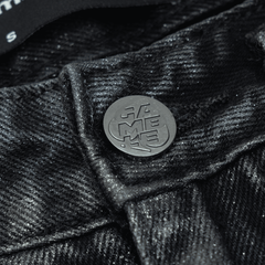 COATED BAGGY JEANS / GRAPHITE