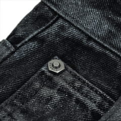 COATED BAGGY JEANS / GRAPHITE