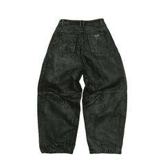 COATED BAGGY JEANS / MOSS