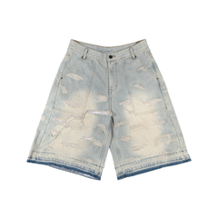DISTRESSED SHORTS / BLUE