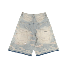 DISTRESSED SHORTS / BLUE