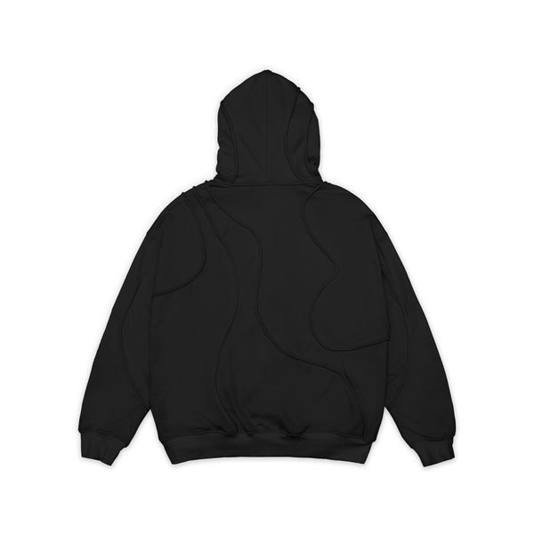  VEINS FULLZIP HOODIE / BLACK 