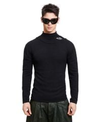 KNIT TURTLENECK SWEATER / BLACK