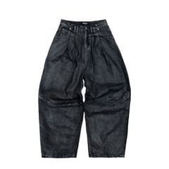 COATED BAGGY JEANS / GRAPHITE