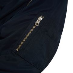 DETACHABLE-SLEEVE BOMBER JACKET / BLUE