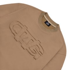 PATCH LOGO SWEATER / CAMEL