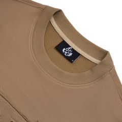 PATCH LOGO SWEATER / CAMEL