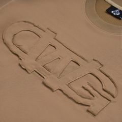 PATCH LOGO SWEATER / CAMEL