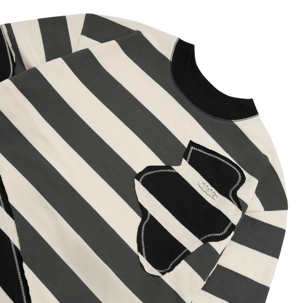  PATCHWORK STRIPED TEE 