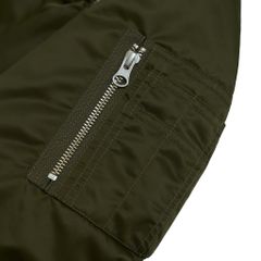 DETACHABLE-SLEEVE BOMBER JACKET / GREEN