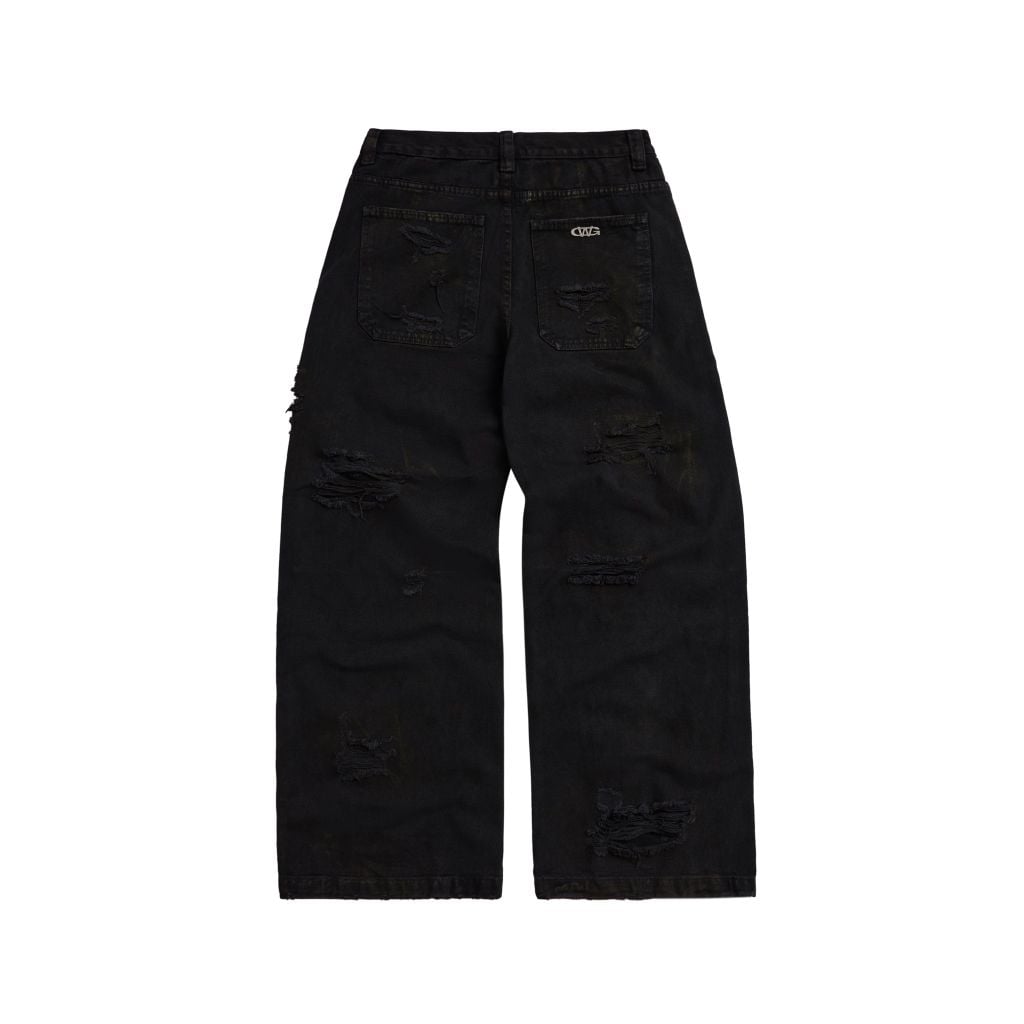 GW TRASH JEANS / BLACK