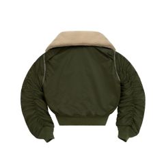 DETACHABLE-SLEEVE BOMBER JACKET / GREEN