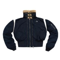 DETACHABLE-SLEEVE BOMBER JACKET / BLUE