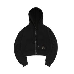 ACE CROPPED FULLZIP HOODIE / BLACK