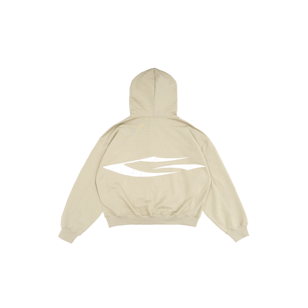  LOGO BOXY FULLZIP HOODIE / CAMEL 